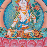 White Tara Thangka Painting - Himalayas Shop