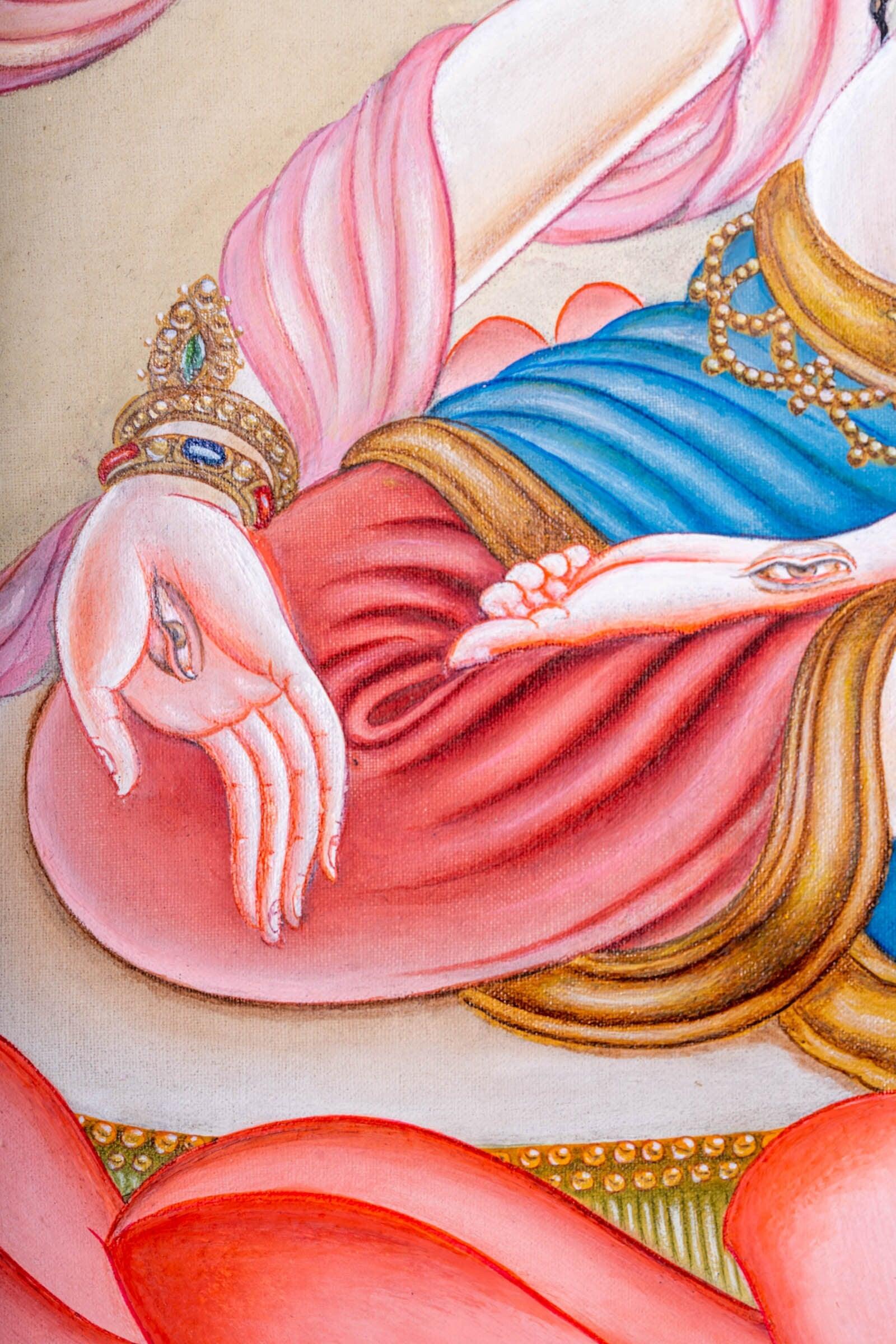 Newari White Tara Thangka Painting - Himalayas Shop