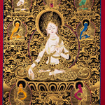 White Tara Thangka Painting - Himalayas Shop
