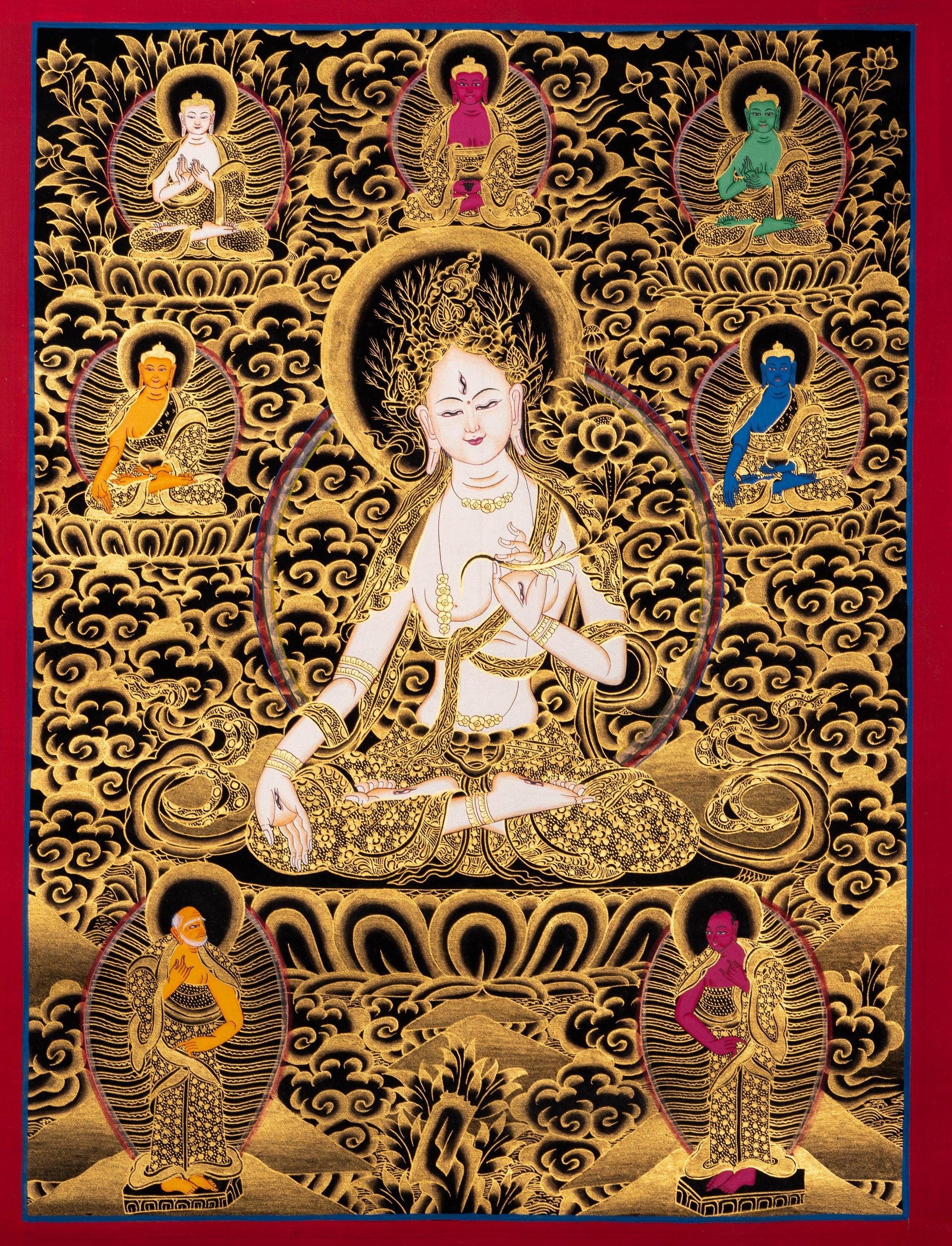 White Tara Thangka Painting - Himalayas Shop