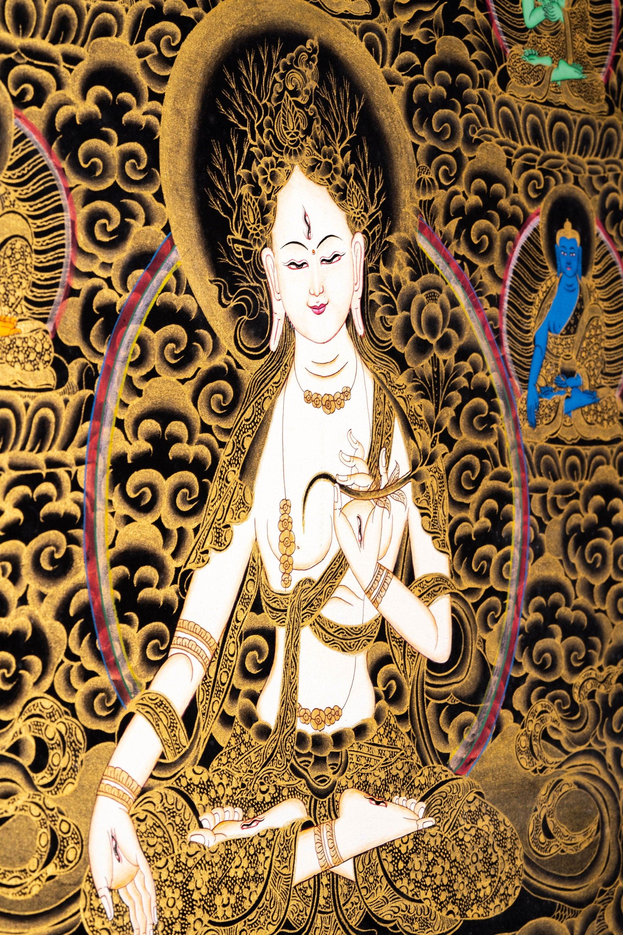 White Tara Thangka Painting - Himalayas Shop
