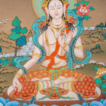 White Tara Thangka Painting - Himalayas Shop