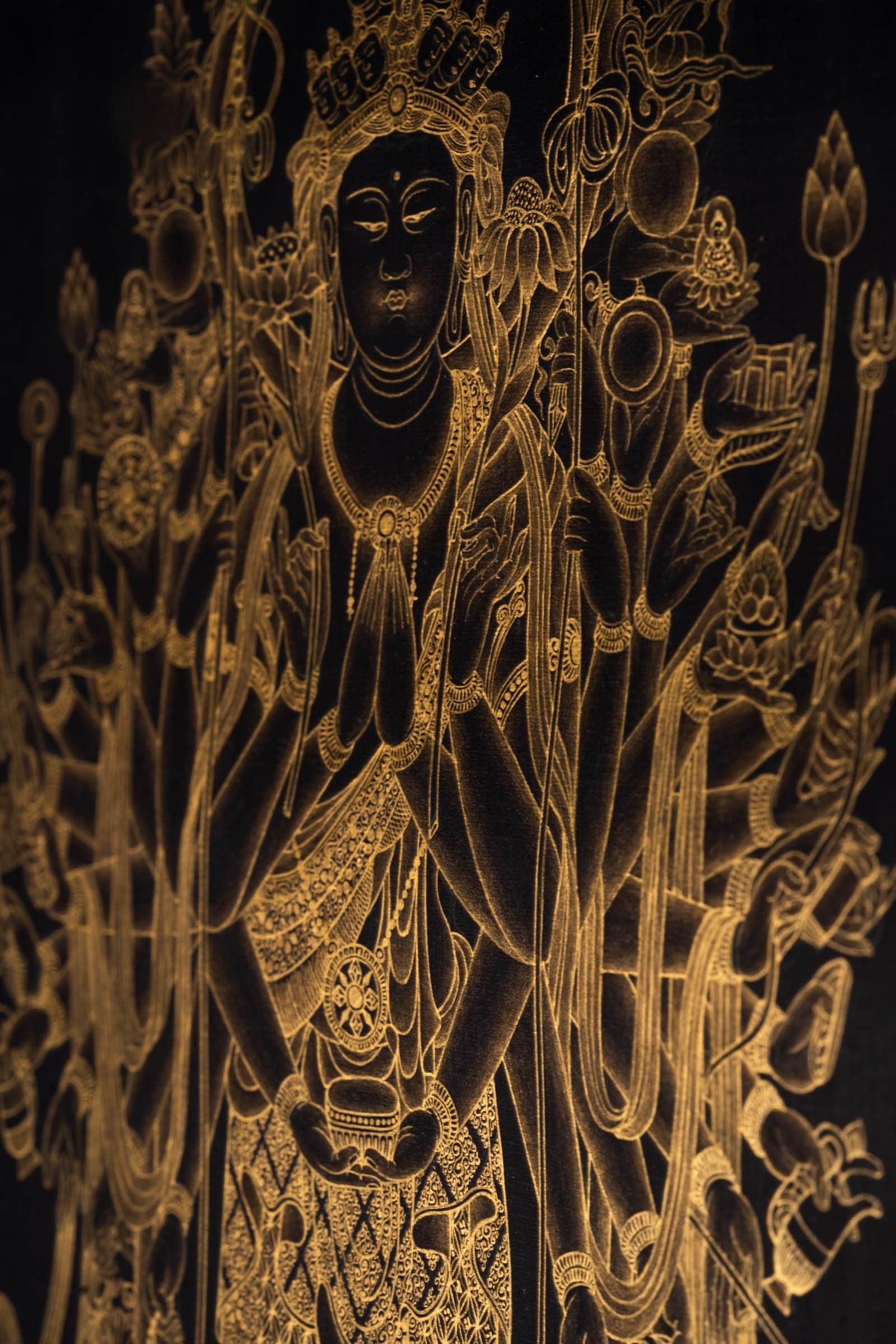 Japanese Senju Kannon Thangka Painting - Himalayas Shop