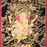 Thangka Painting of Shri Ganesh