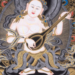 Handmade Thangka Painting of Saraswoti