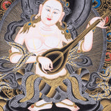 Handmade Thangka Painting of Saraswoti