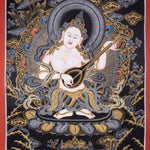 Handmade Thangka Painting of Saraswoti