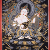 Handmade Thangka Painting of Saraswoti