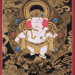 Handmade Shri Ganesh Thangka Painting