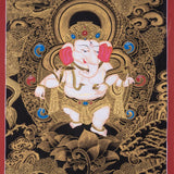 Handmade Shri Ganesh Thangka Painting