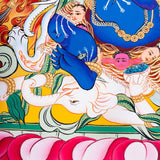 Thangka painting of Mahakala wrathful form of Avalokiteshvara in Tibetan Buddhism