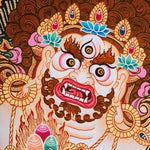White Mahakala Thangka Painting