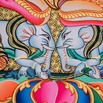 White Mahakala Thangka Painting