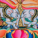 White Mahakala Thangka Painting