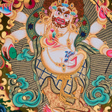White Mahakala Thangka Painting