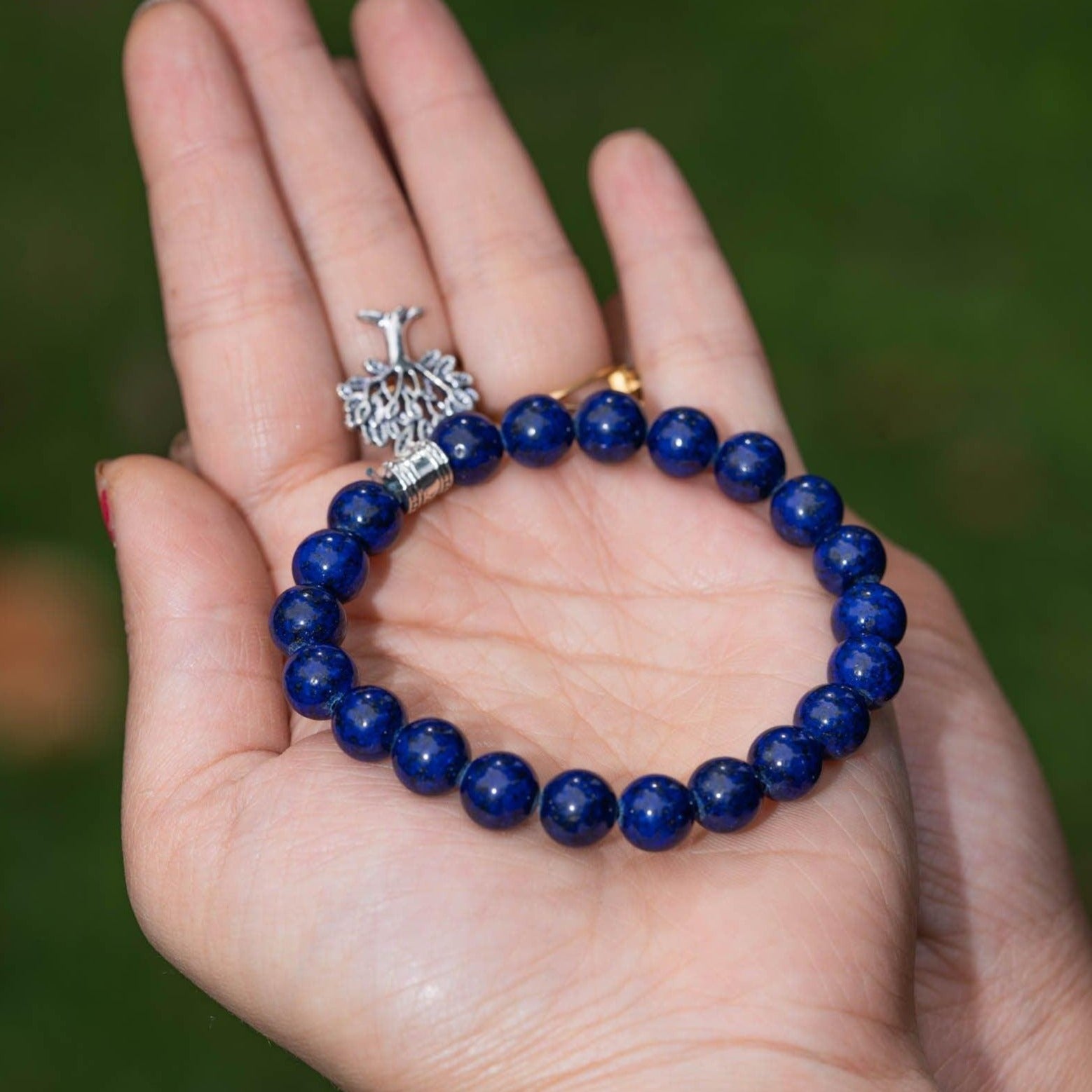 Lapis Round Bracelet - Himalayas Shop