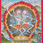 Citipati Thangka Art - Best handpainted skeleton dance thangka - Himalyas Shop