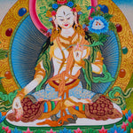 Thangka Painting of White Tara - Himalayas Shop