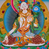 Thangka Painting of White Tara - Himalayas Shop