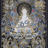 Seven Eyes Bodhisattva - White Tara thangka painting - Himalayas Shop
