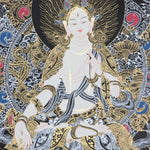 Seven Eyes Bodhisattva - White Tara thangka painting - Himalayas Shop