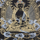 Seven Eyes Bodhisattva - White Tara thangka painting - Himalayas Shop