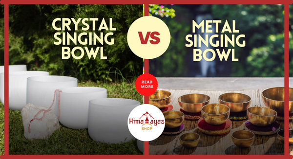 How are crystal and metal singing bowls different?