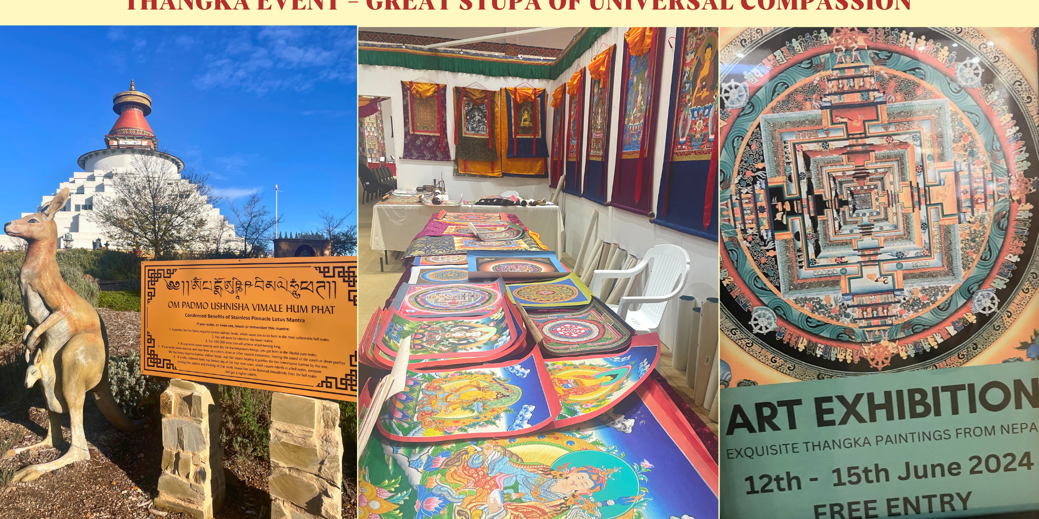 Great Stupa Compassion Thangka exhibition show