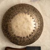 Floral Carved Singing Bowl  - Tibetan Sound Healing Bowl