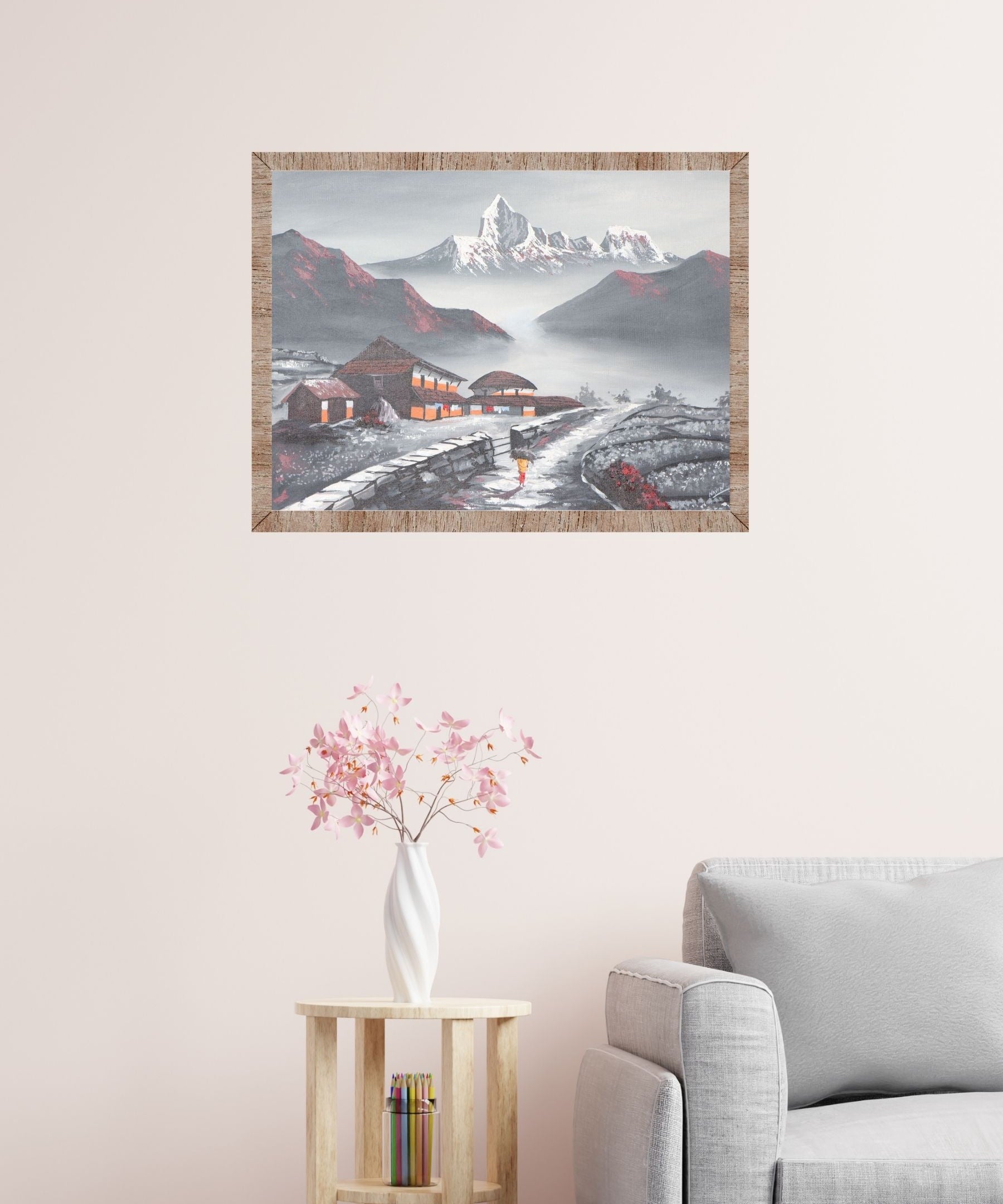 Oil Painting of Ama Dablam - Tibetan Art