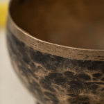 Handmade KOPRE BOWL with C3 Root Chakra fundamental note and F4 Heart Chakra overtone for meditation, sound healing, and yoga.