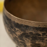 Handmade KOPRE BOWL with C3 Root Chakra fundamental note and F4 Heart Chakra overtone for meditation, sound healing, and yoga.