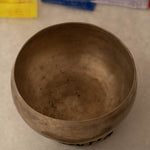 Handmade Kopre Bowl with B2 Crown Chakra fundamental note and B2 overtone for meditation, sound healing, and yoga.