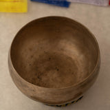 Handmade Kopre Bowl with B2 Crown Chakra fundamental note and B2 overtone for meditation, sound healing, and yoga.