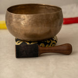 Handmade Kopre Bowl with B2 Crown Chakra fundamental note and B2 overtone for meditation, sound healing, and yoga.