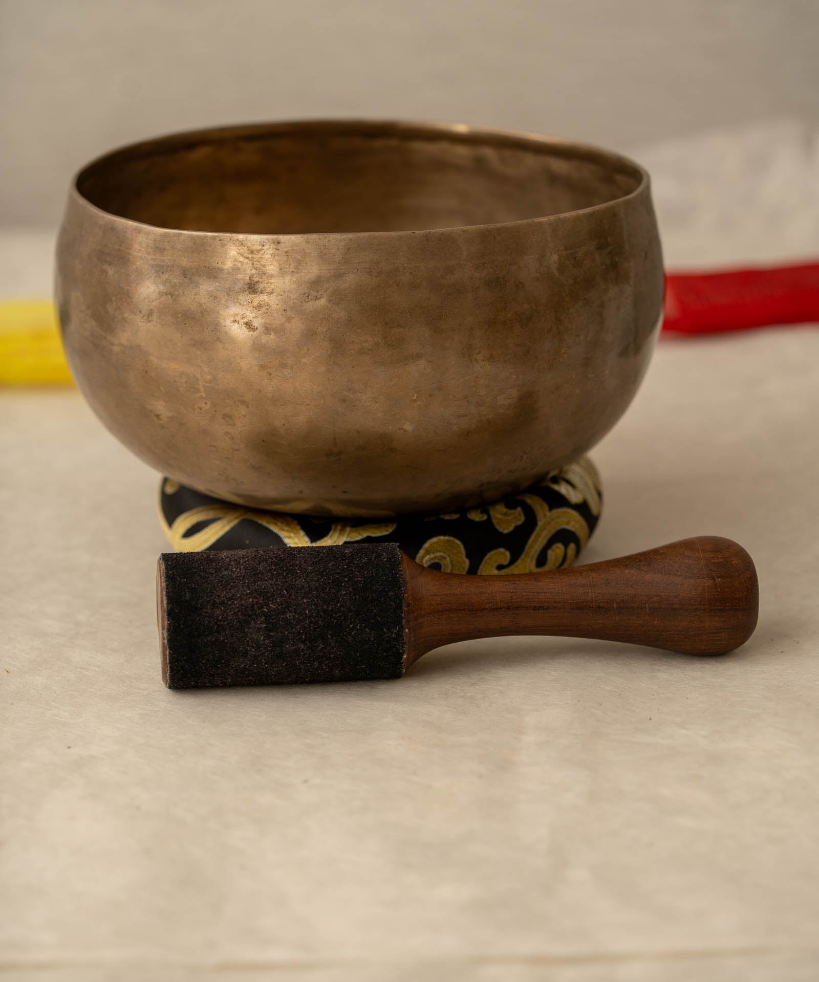 Handmade Kopre Bowl with B2 Crown Chakra fundamental note and B2 overtone for meditation, sound healing, and yoga.