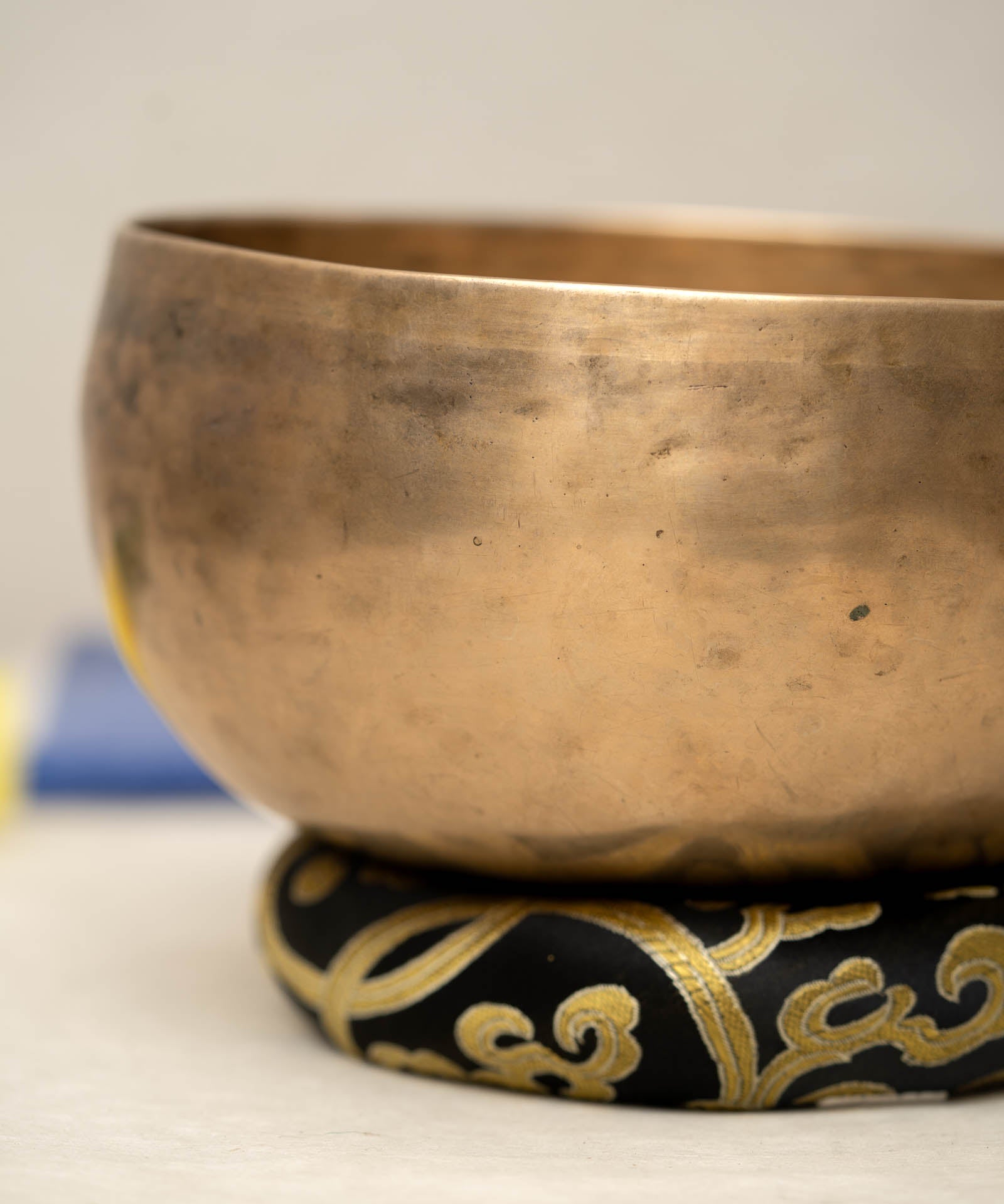 Handmade Kopre Bowl with C3 Root Chakra fundamental note and C3 overtone for meditation, sound healing, and yoga.