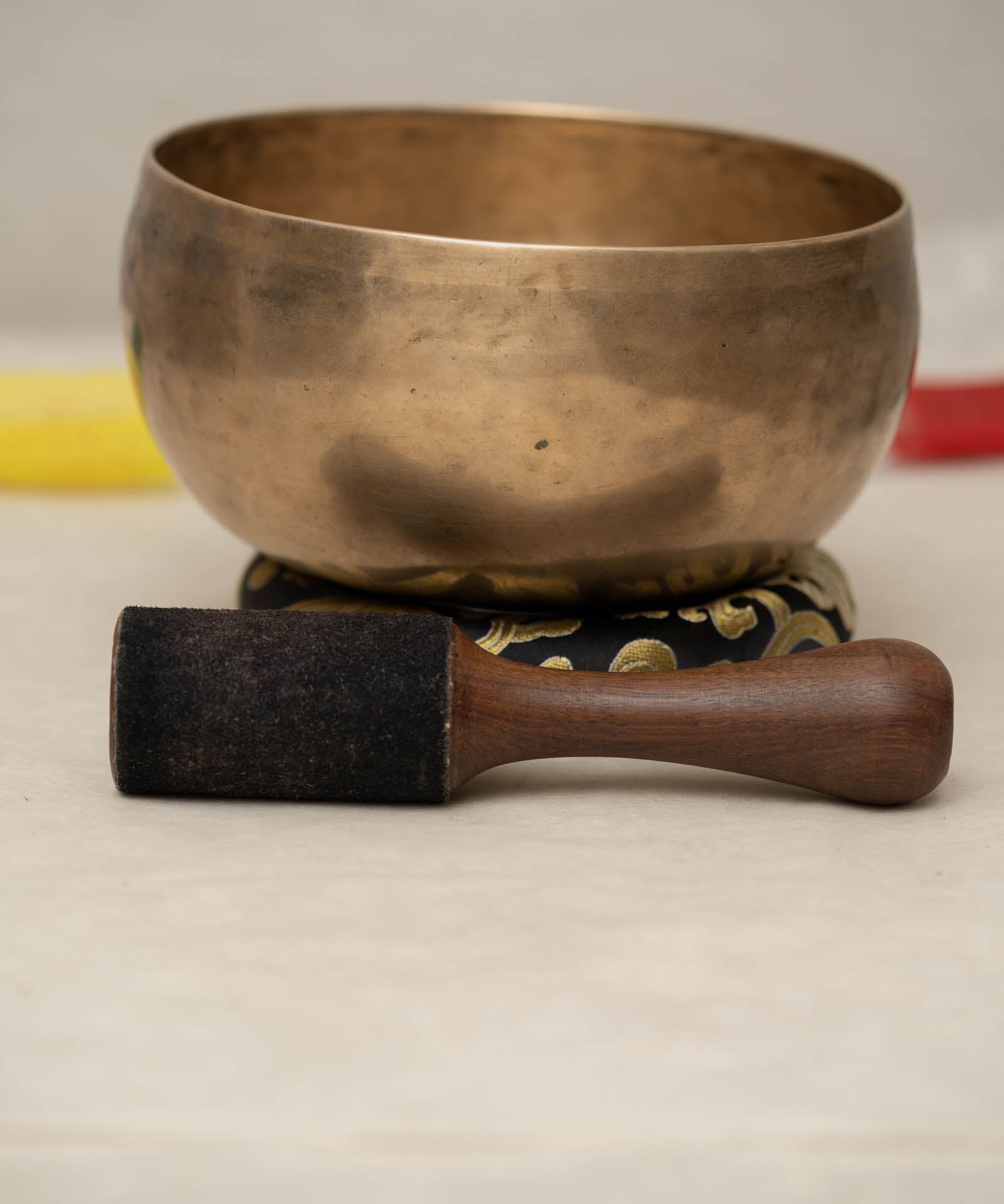 Handmade Kopre Bowl with C3 Root Chakra fundamental note and C3 overtone for meditation, sound healing, and yoga.