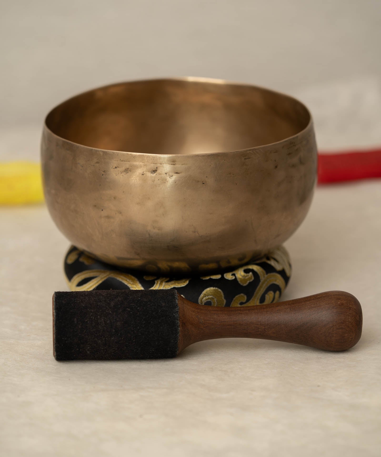 Handmade Kopre Bowl with C3 Root Chakra fundamental note and F3 Heart Chakra overtone for meditation, sound healing, and yoga.
