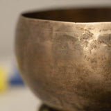 Handmade Kopre Bowl with C3 Root Chakra fundamental note and F4 Heart Chakra overtone for meditation, sound healing, and yoga