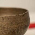 Handmade Kopre Bowl with F3 Heart Chakra fundamental note and C5 Root Chakra overtone for meditation, sound healing, and yoga.