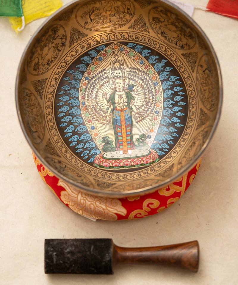 Avalokiteshvara Singing Bowl - Tibetan meditation Bowl