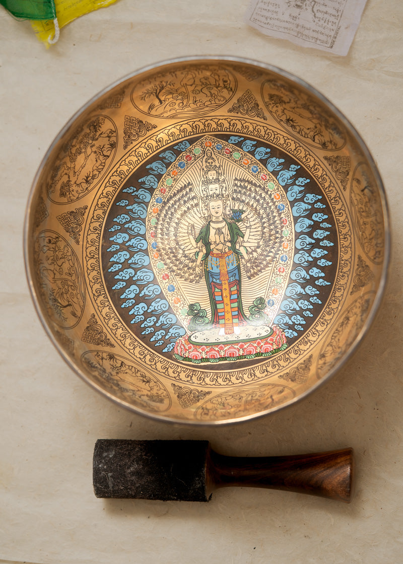 Avalokiteshvara Singing Bowl - Tibetan meditation Bowl