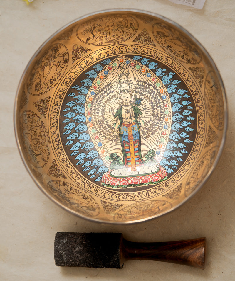 Avalokiteshvara Singing Bowl - Tibetan meditation Bowl