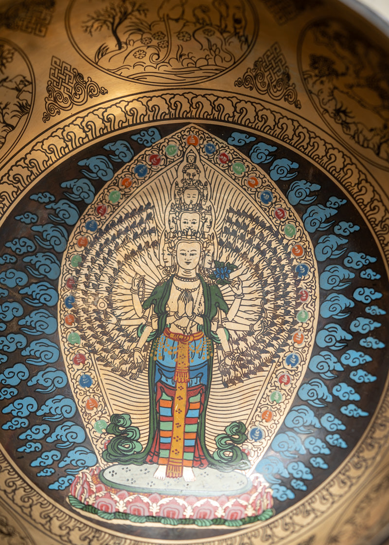 Avalokiteshvara Singing Bowl - Tibetan meditation Bowl