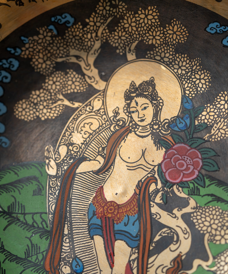 White Tara Singing bowl for Meditation.