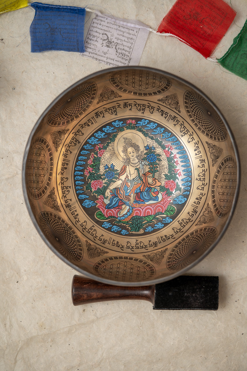 Green Tara Bowl - Meditation Bowl