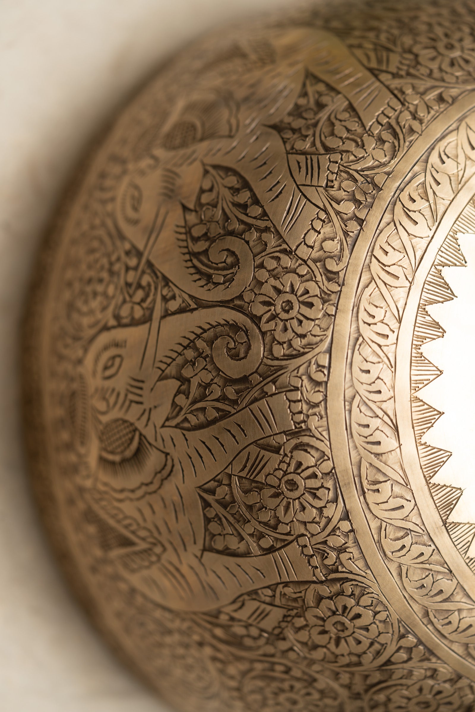 Carved Elephant Singing Bowl for Meditation