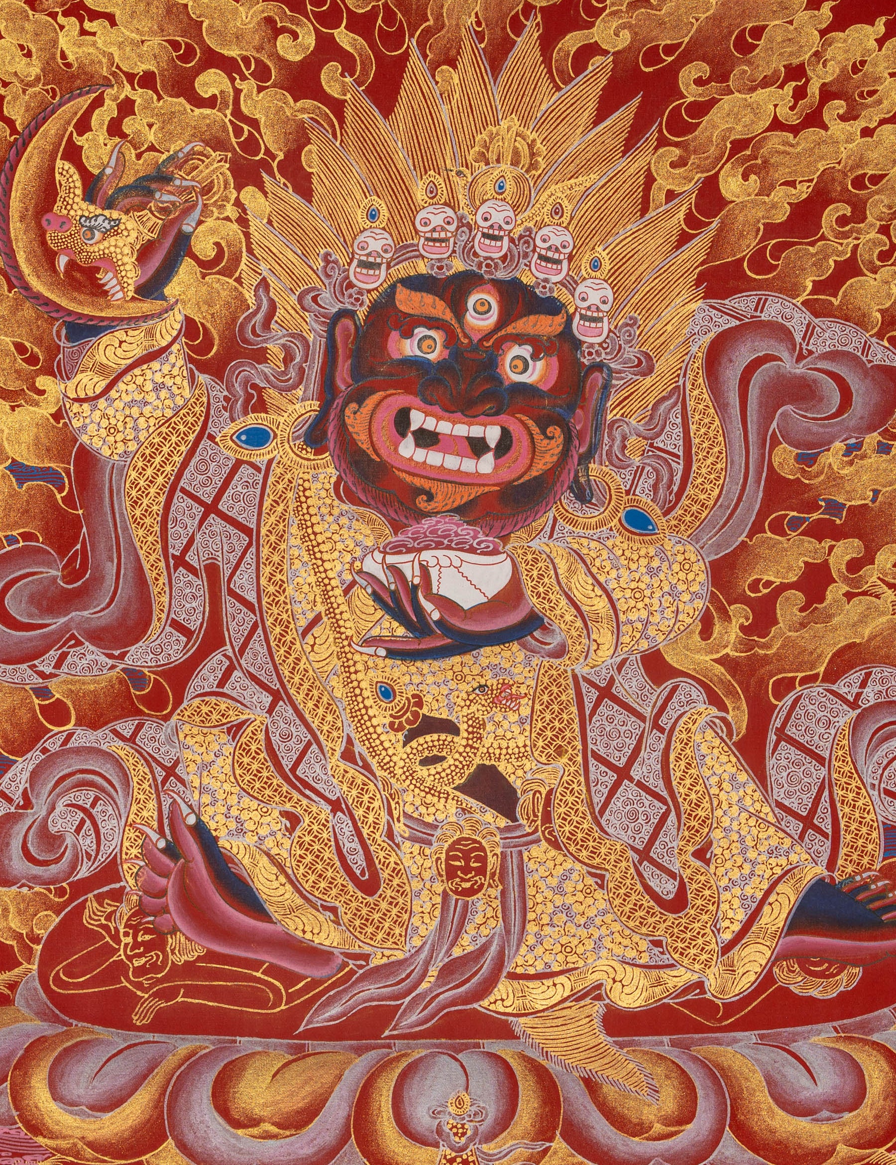 Wrathful Mahakala Thangka Painting