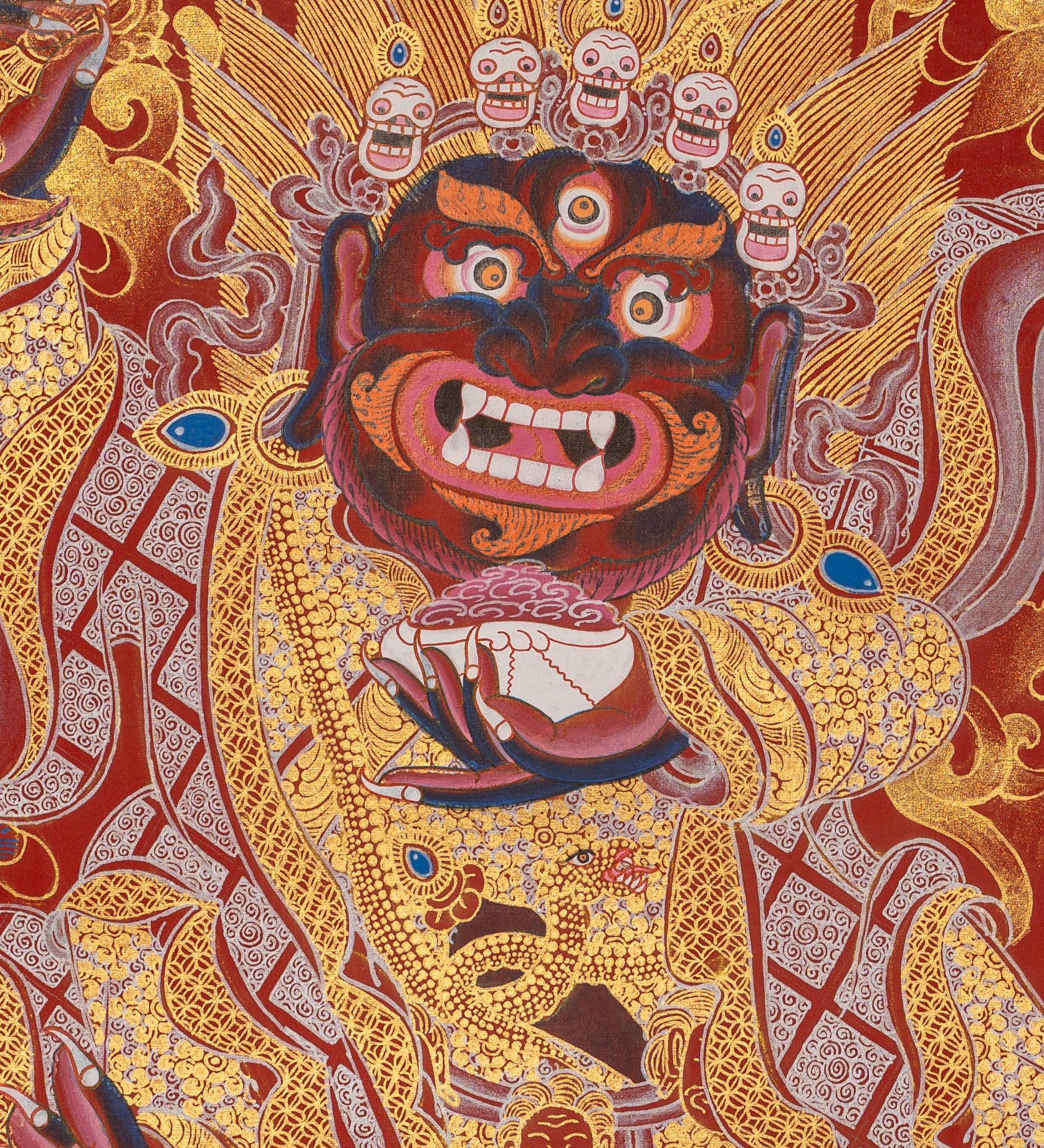 Wrathful Mahakala Thangka Painting